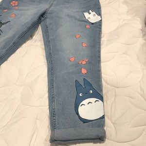 Totoro Sakura mom Jeans